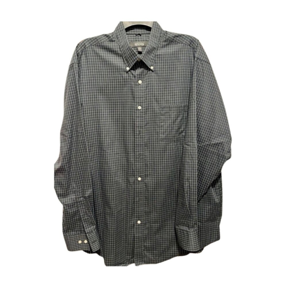 Kenneth Cole Reaction Size XL Men's Striped Long Sleeve Polo